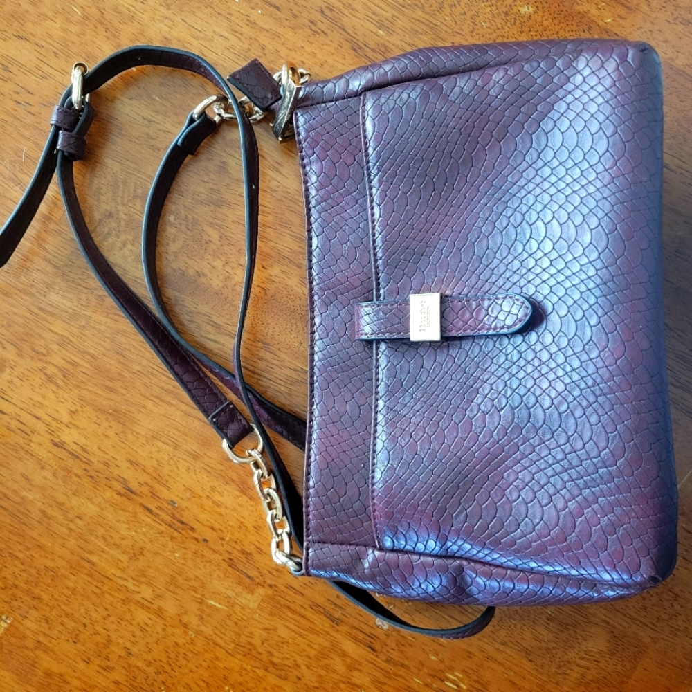 Dune London burgundy crossbody purse